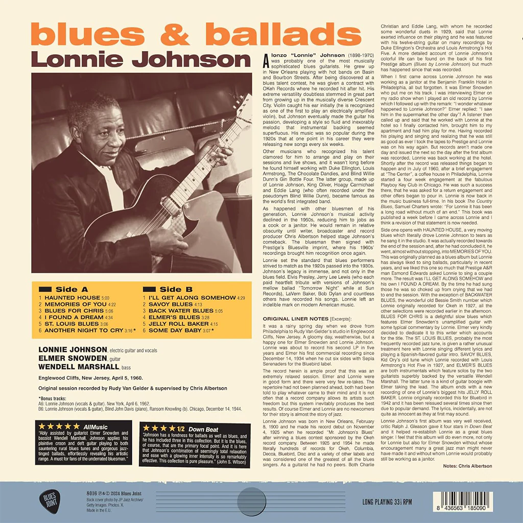Lonnie Johnson - Blues & Ballads (LP) - Image 2