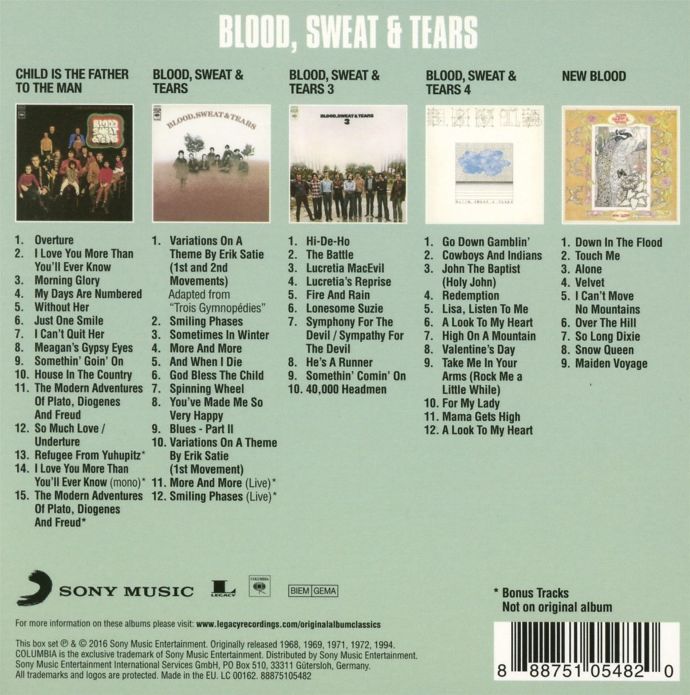 Blood, Sweat & Tears - Original Album Classics (5CD) - Image 2