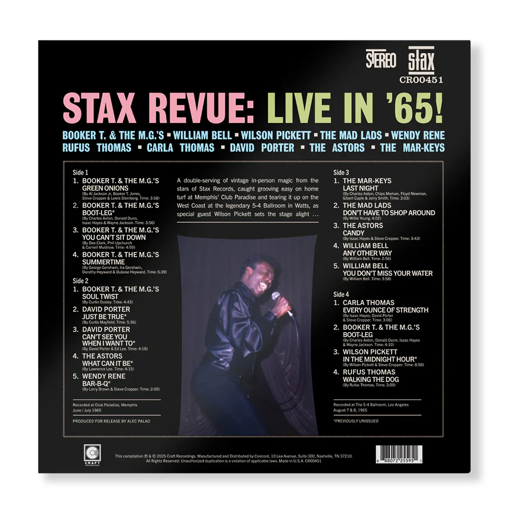 Stax Revue: Live in '65! 2LP