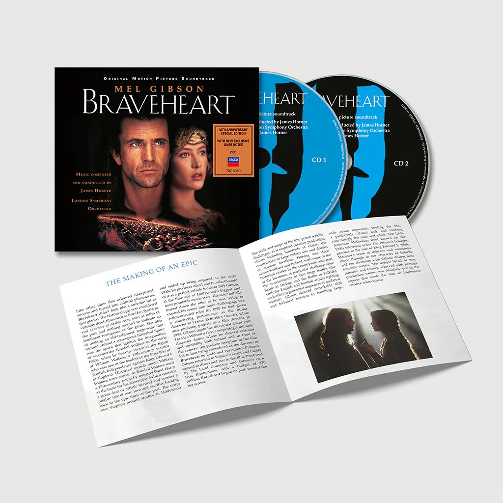 JAMES HORNER / THE LONDON SYMPHONY ORCHESTRA - Braveheart (Original Motion Picture Soundtrack - 30th Anniversary Deluxe Edition) - 2CD
