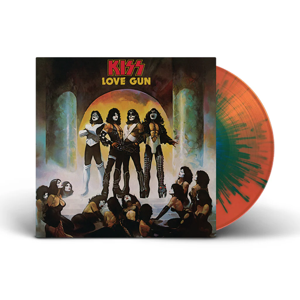 KISS - Love Gun (National Album Day 2025) - LP - Tangerine w/ Aqua Colour Splatter Vinyl