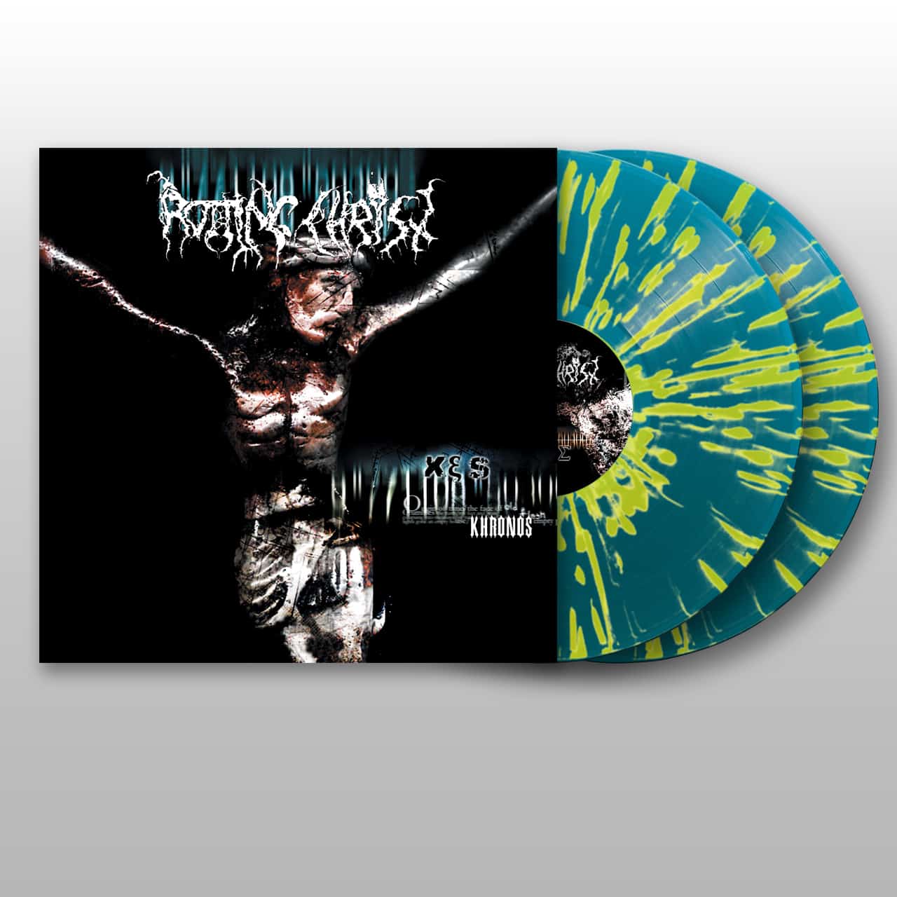rotting christ khronos Sea Blue With Opaque Yellow Splatter Vinyl floga records 2LP