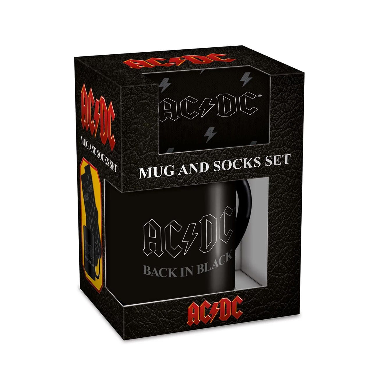 AC/DC - Back In Black Mug & Socks Set